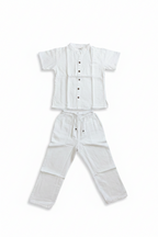 Kids Open Collar Shirt & pants Set organic cotton (Camisa abierta)