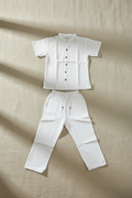 Kids Open Collar Shirt & pants Set organic cotton (Camisa abierta)