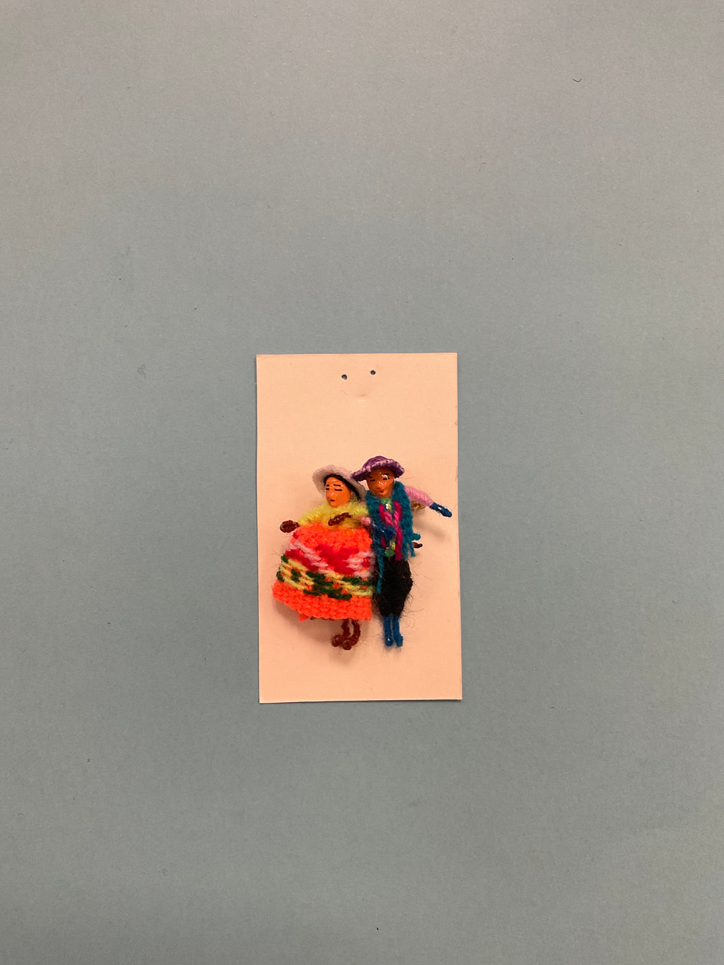 Handmade Andean Couple Worry Doll Pins