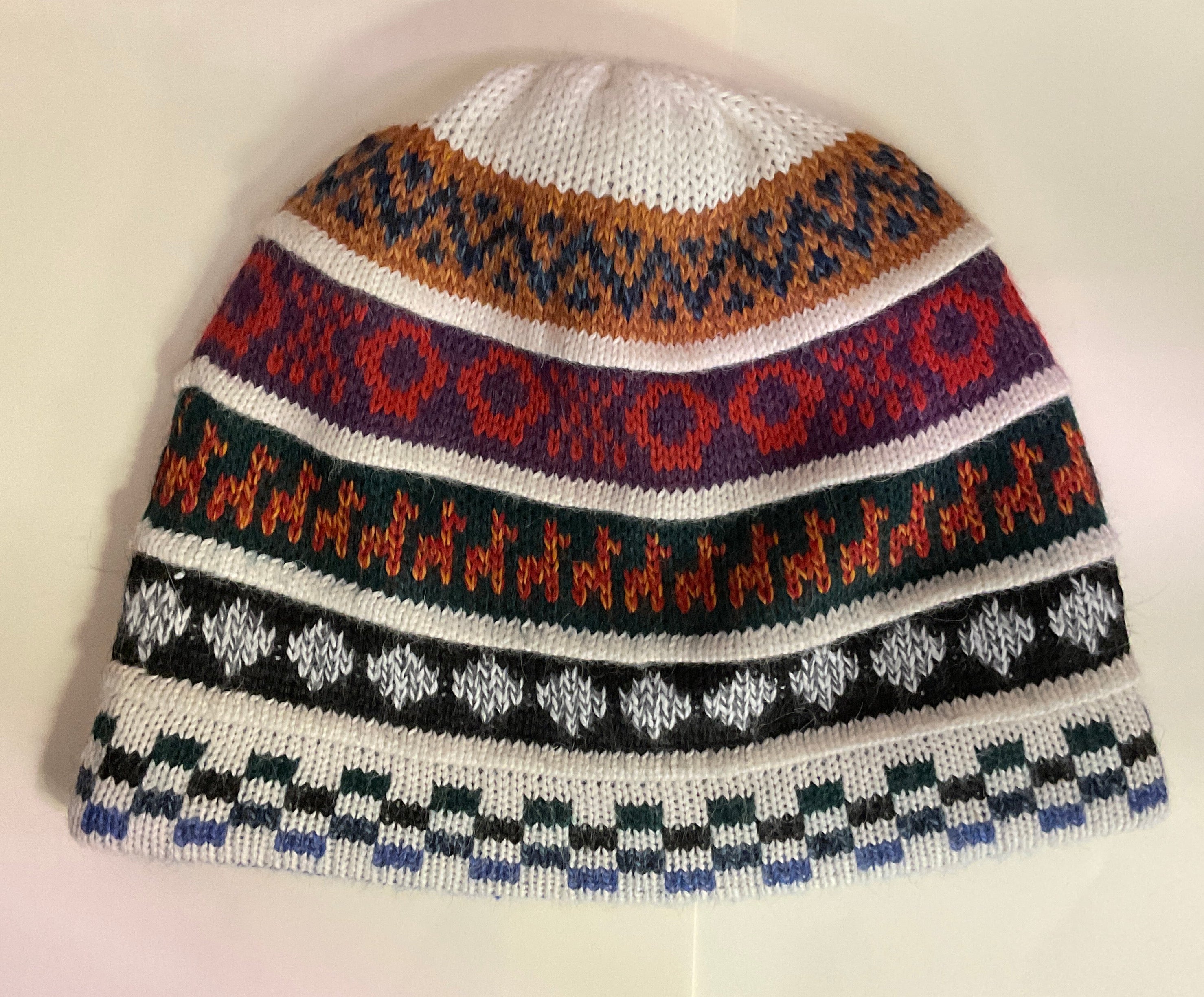 Baby Alpaca Reversible Knit Beanies – Peruvian Andean Winter Hats