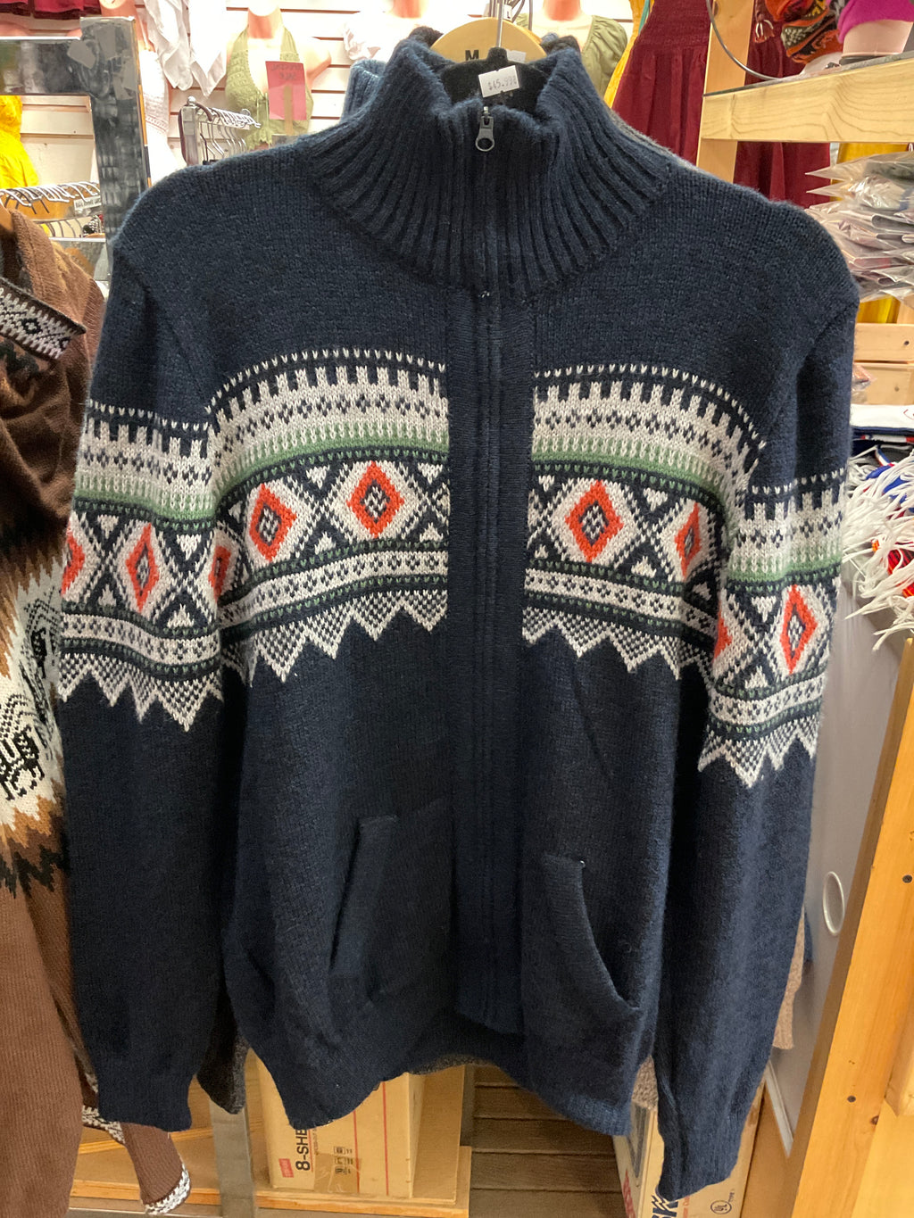 CHASKA Zip-Up Sweater