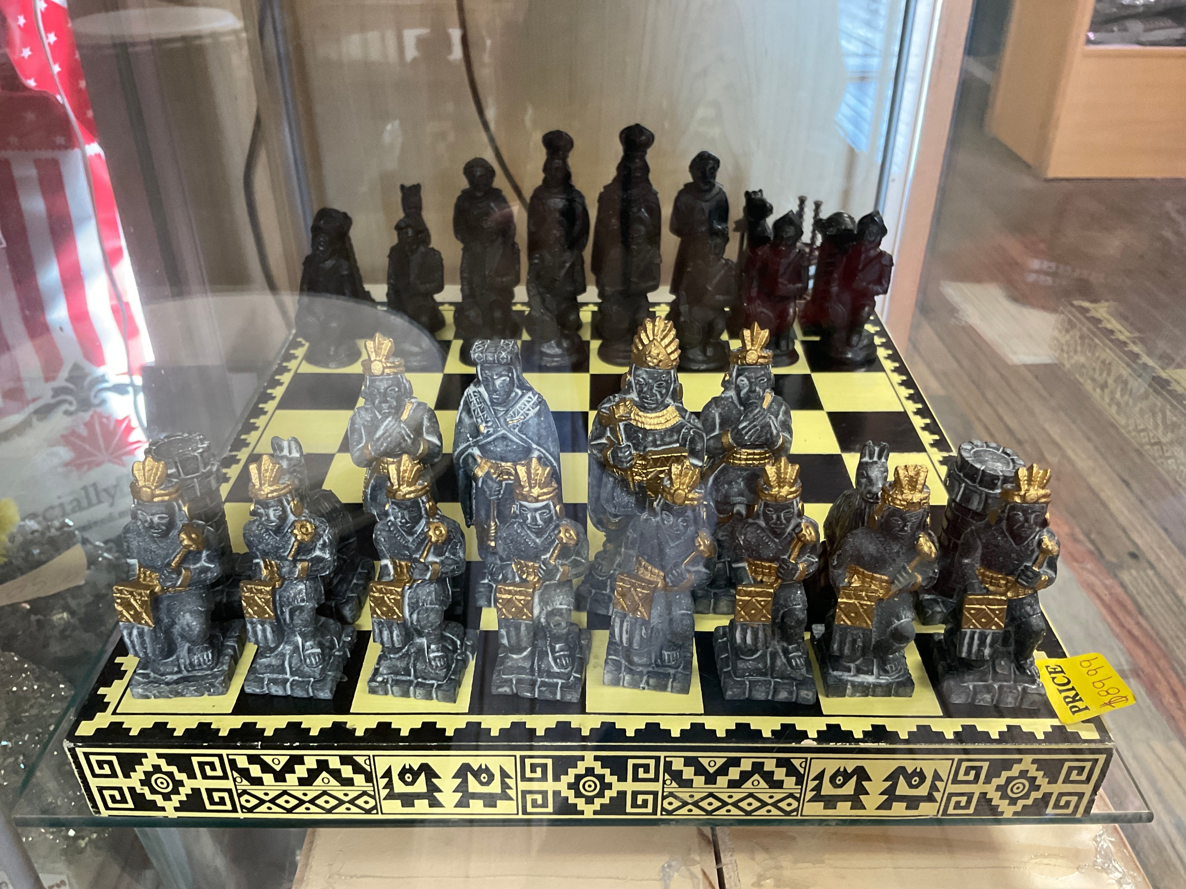 Handmade Chessboard with Pieces