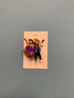 Handmade Andean Couple Worry Doll Pins