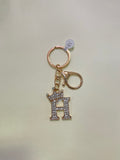 Rhinestone Gold Plated Keychain