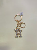 Rhinestone Gold Plated Keychain