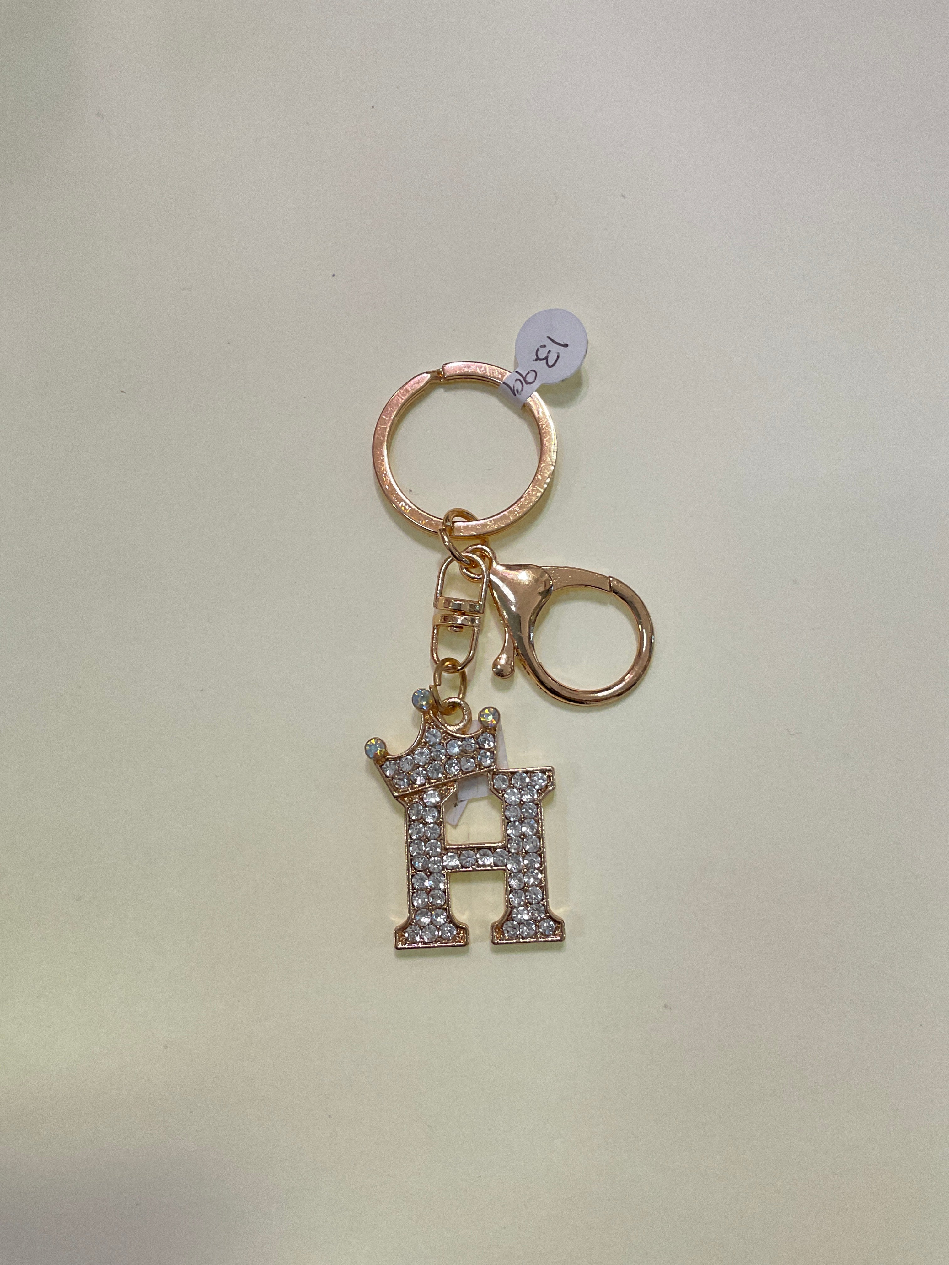 Rhinestone Gold Plated Keychain