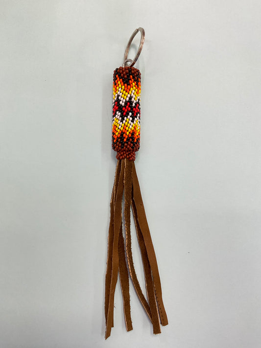 Tribal Beaded Keychain