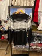 Llama Motif Alpaca Crewneck Sweater