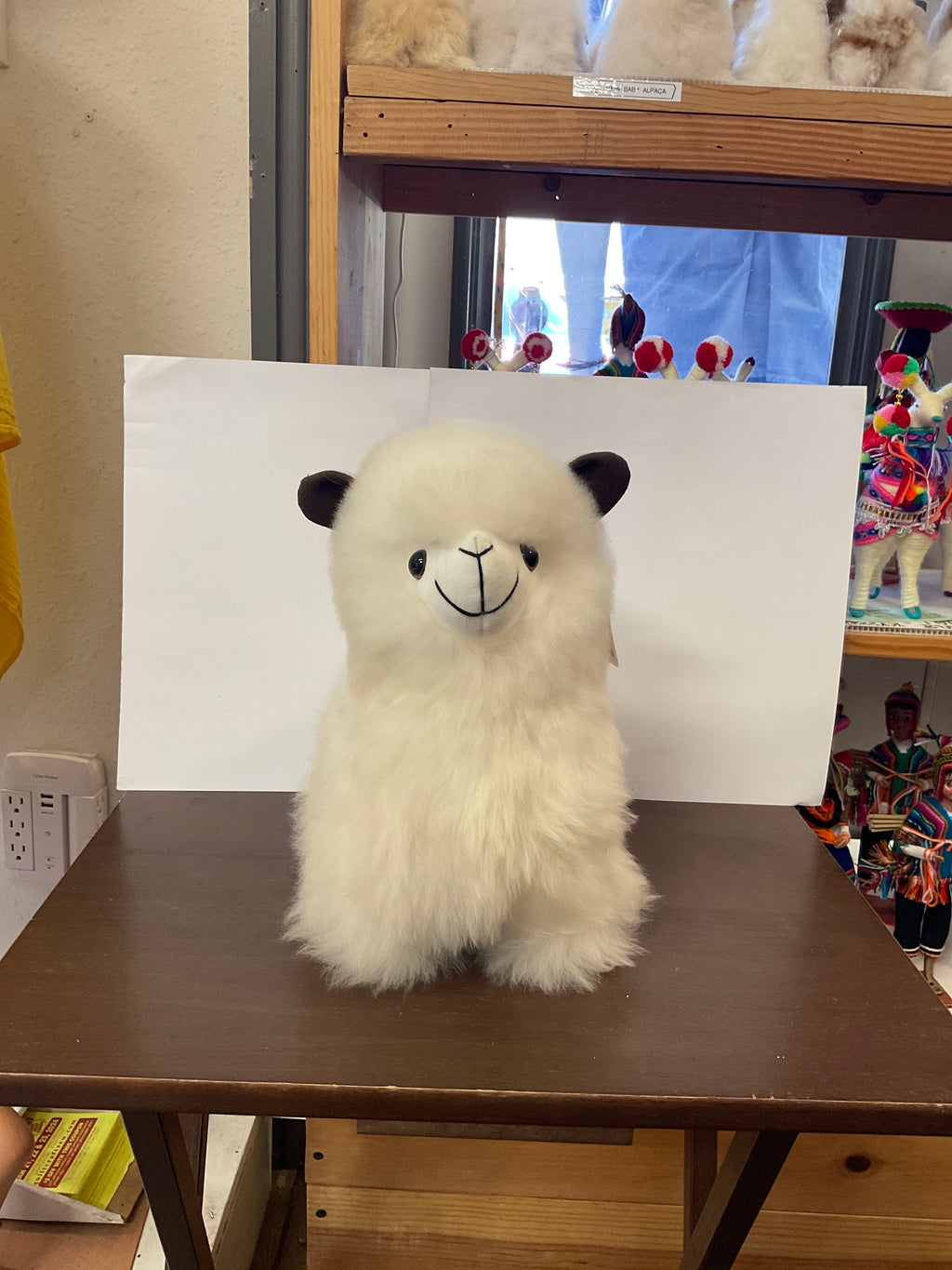 Kusi Friends Fluffy Alpaca (11in/28cm) - Baby Alpaca Fur Animal