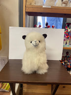 Kusi Friends Fluffy Alpaca (11in/28cm) - Baby Alpaca Fur Animal