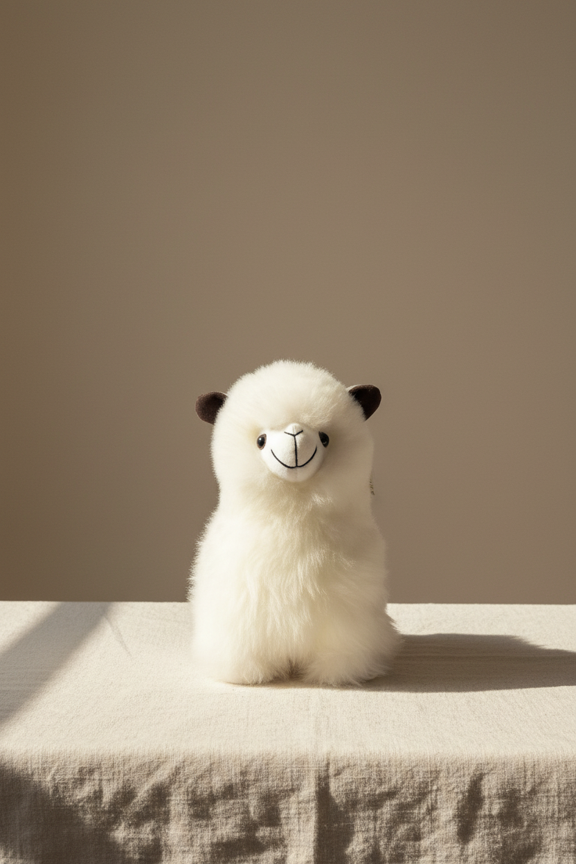Kusi Friends Cabezona Alpaca — 11" Baby Alpaca Fur Stuffed Animal