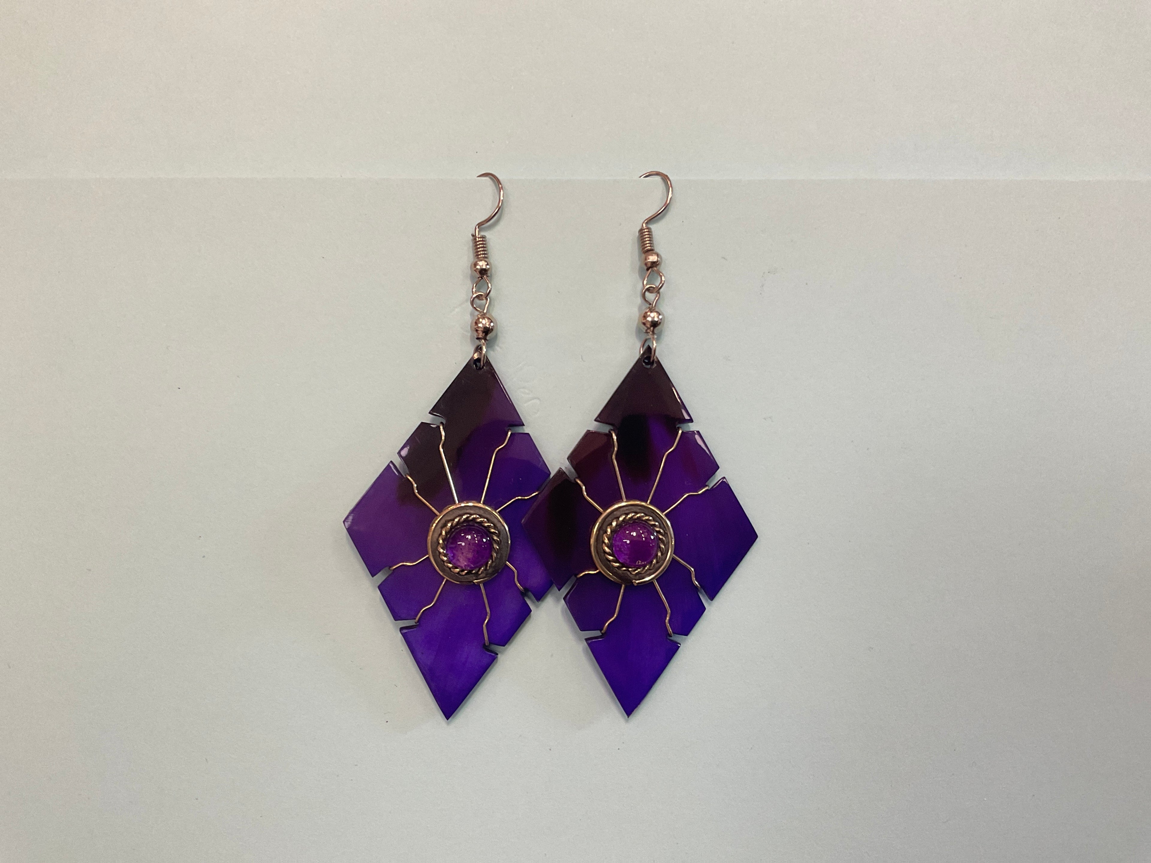 Horn with Turquoise Earrings