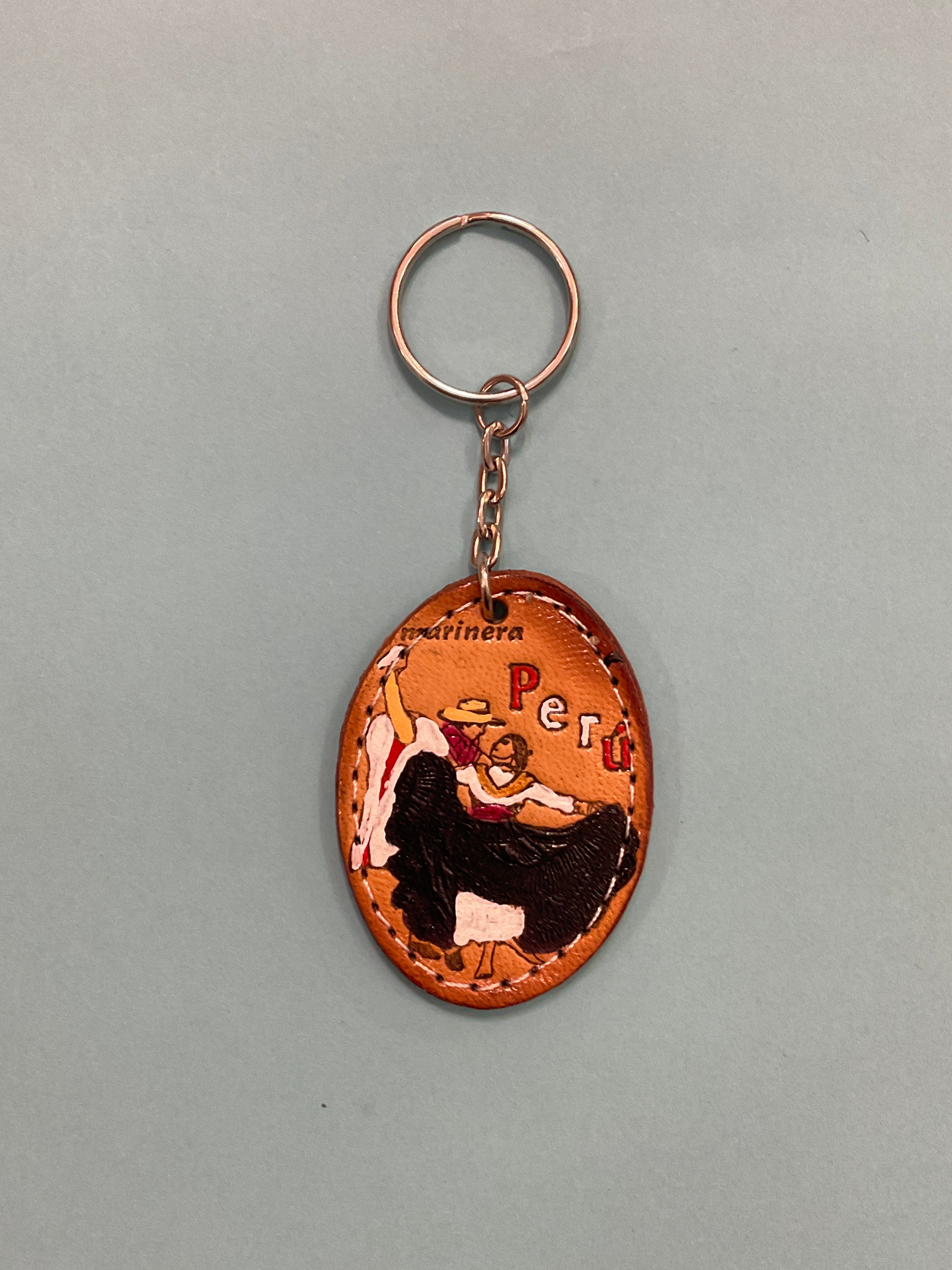 Peruvian Leather Keychain
