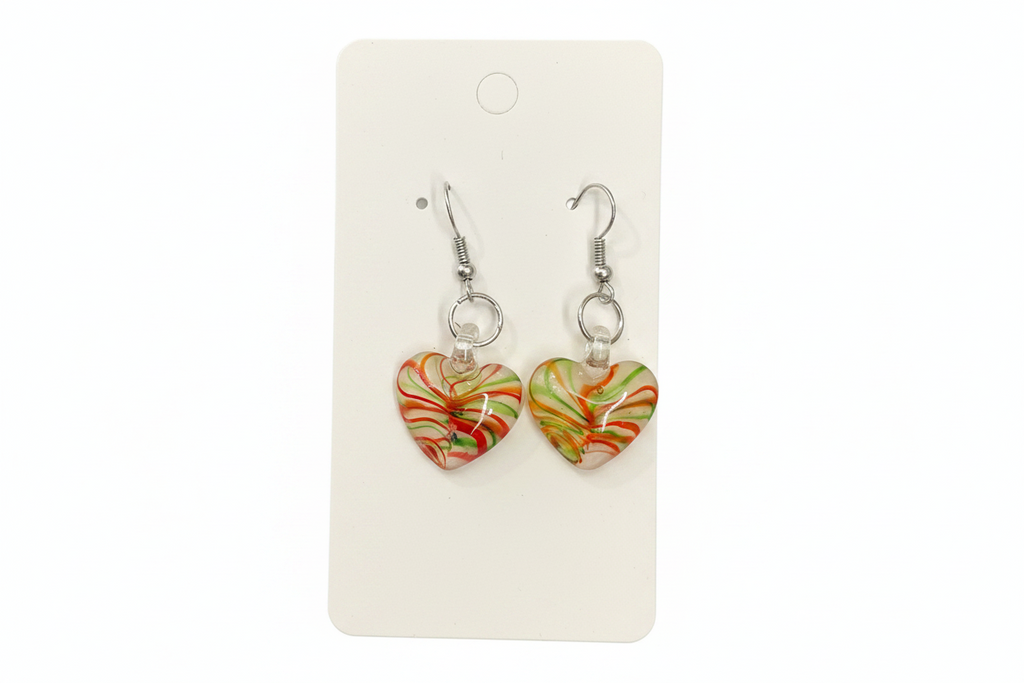 Pendientes de Corazón de Cristal de Murano