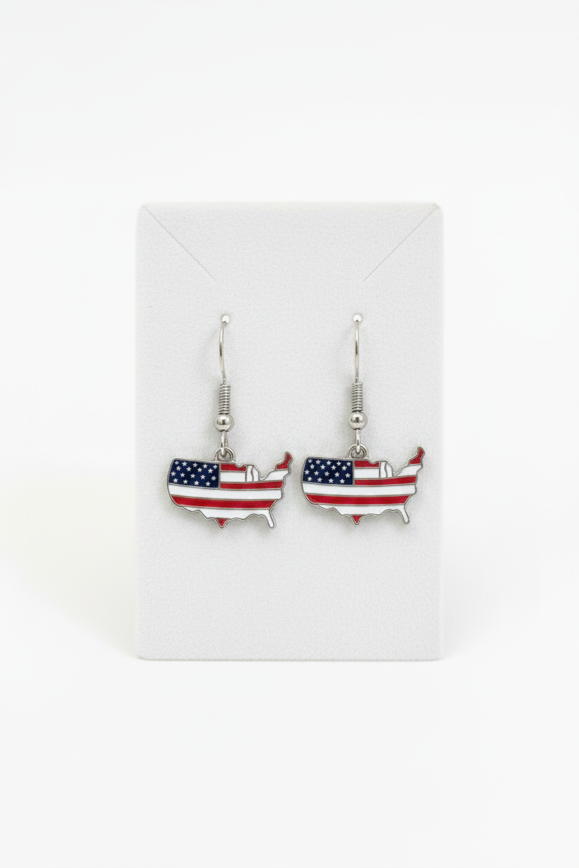 United States Country Flag Earrings