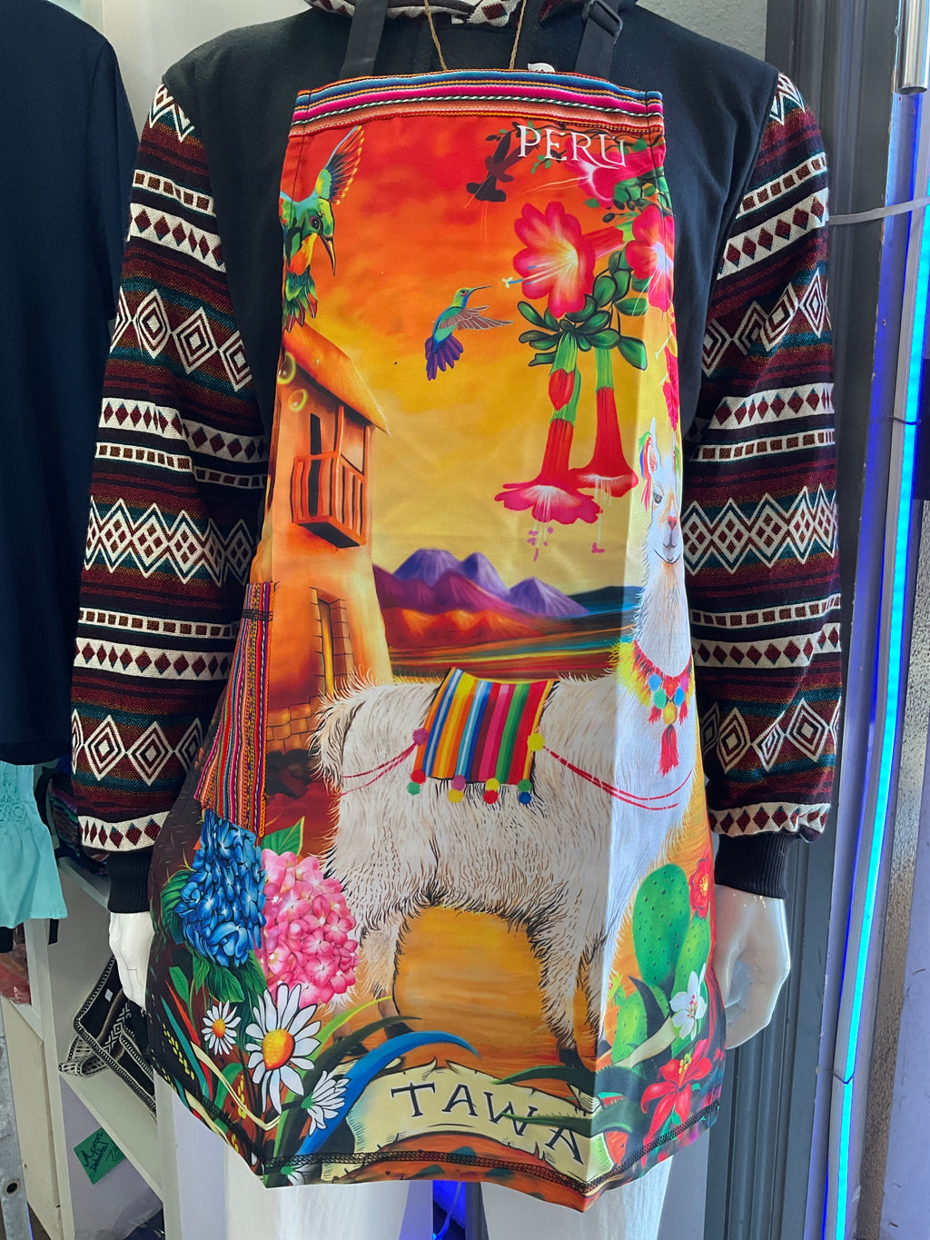 Apron with Peruvian Designs