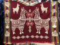 Poncho de lana de alpaca con capucha - Llamas