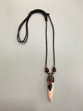 Tooth Necklace with Turquoise & Lapis