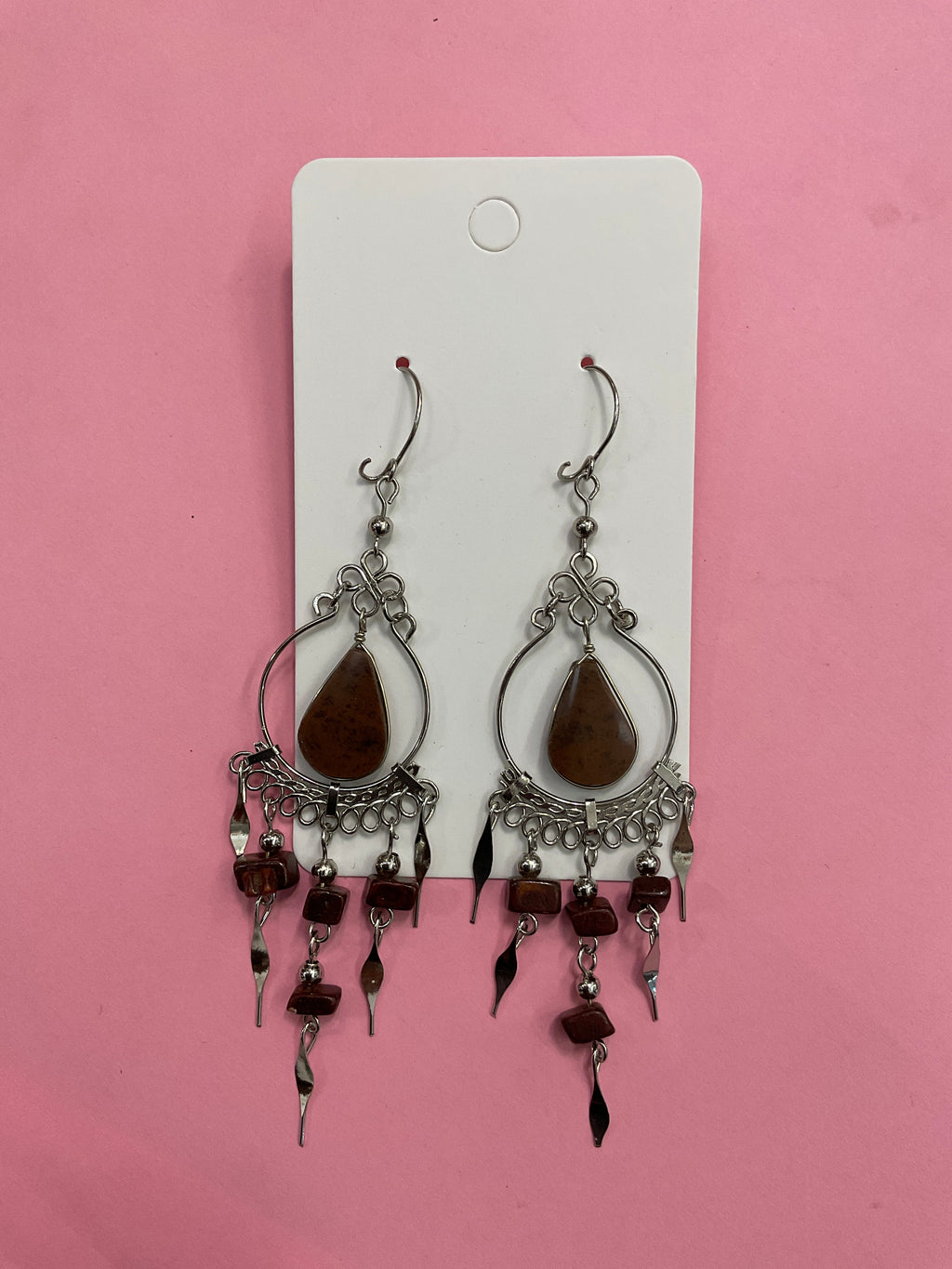 Peruvian Artisan Mineral Stone Earrings