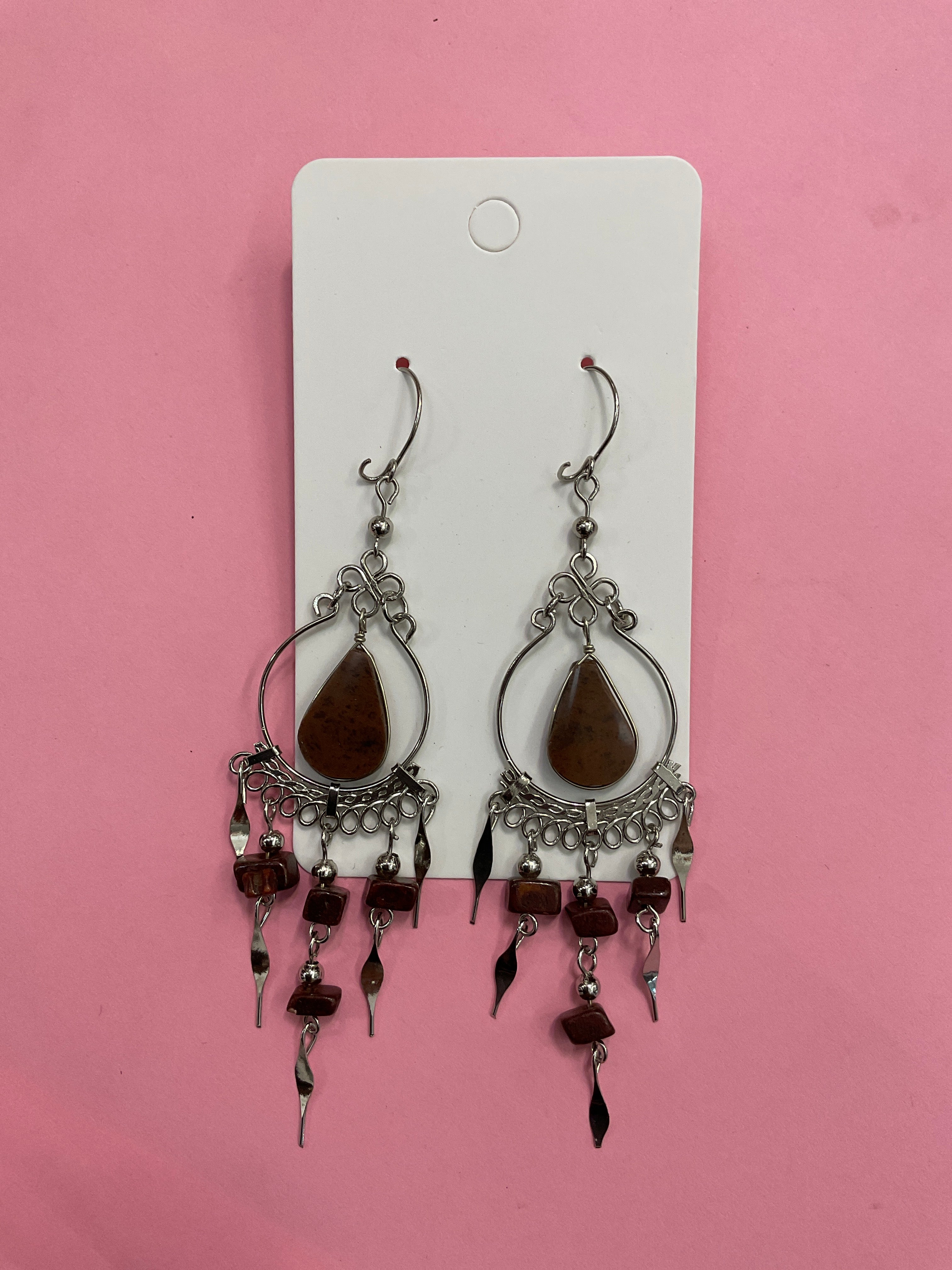 Peruvian Artisan Mineral Stone Earrings