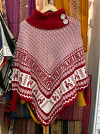 Poncho con mangas para mujer