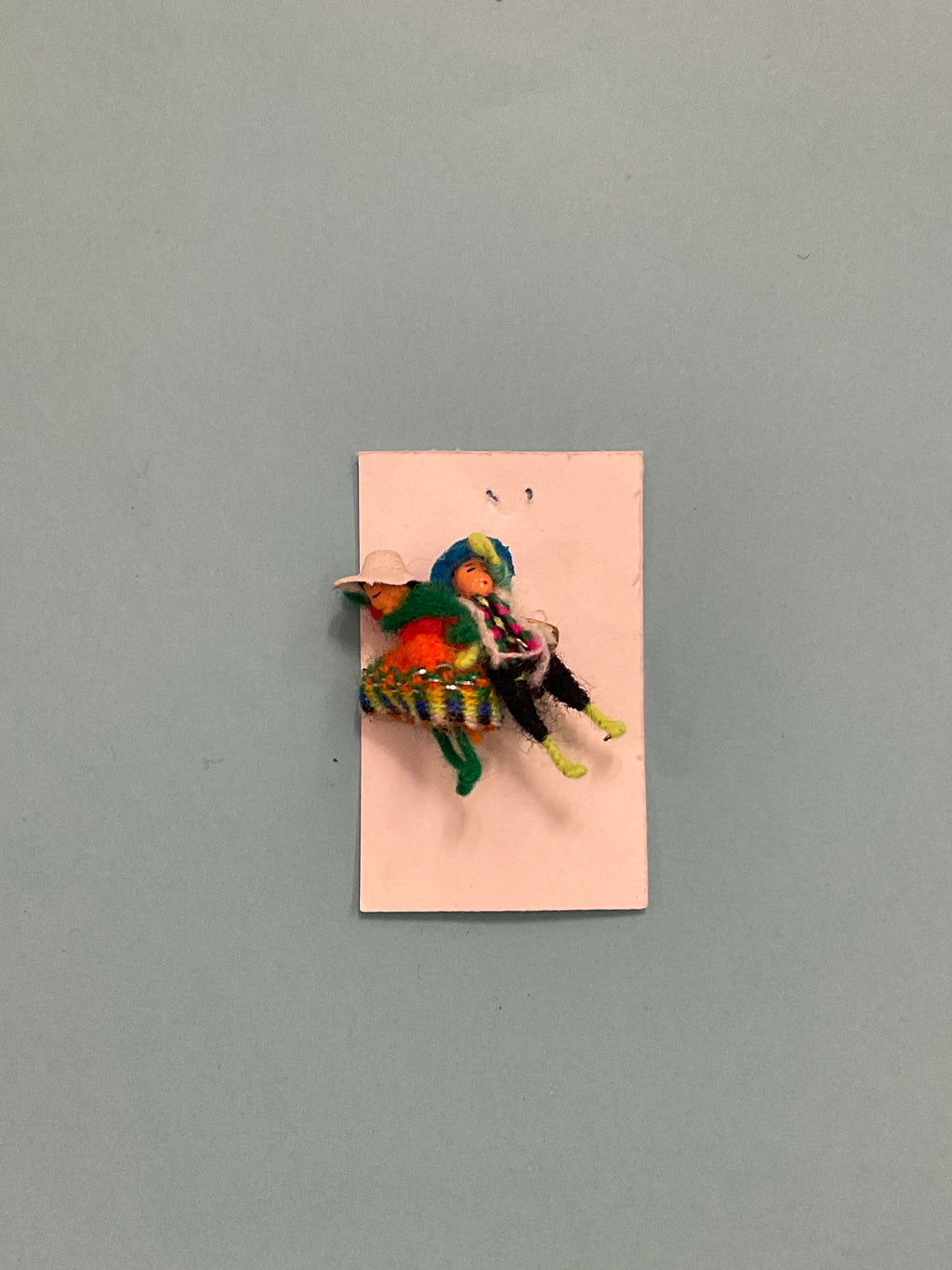 Handmade Andean Couple Worry Doll Pins