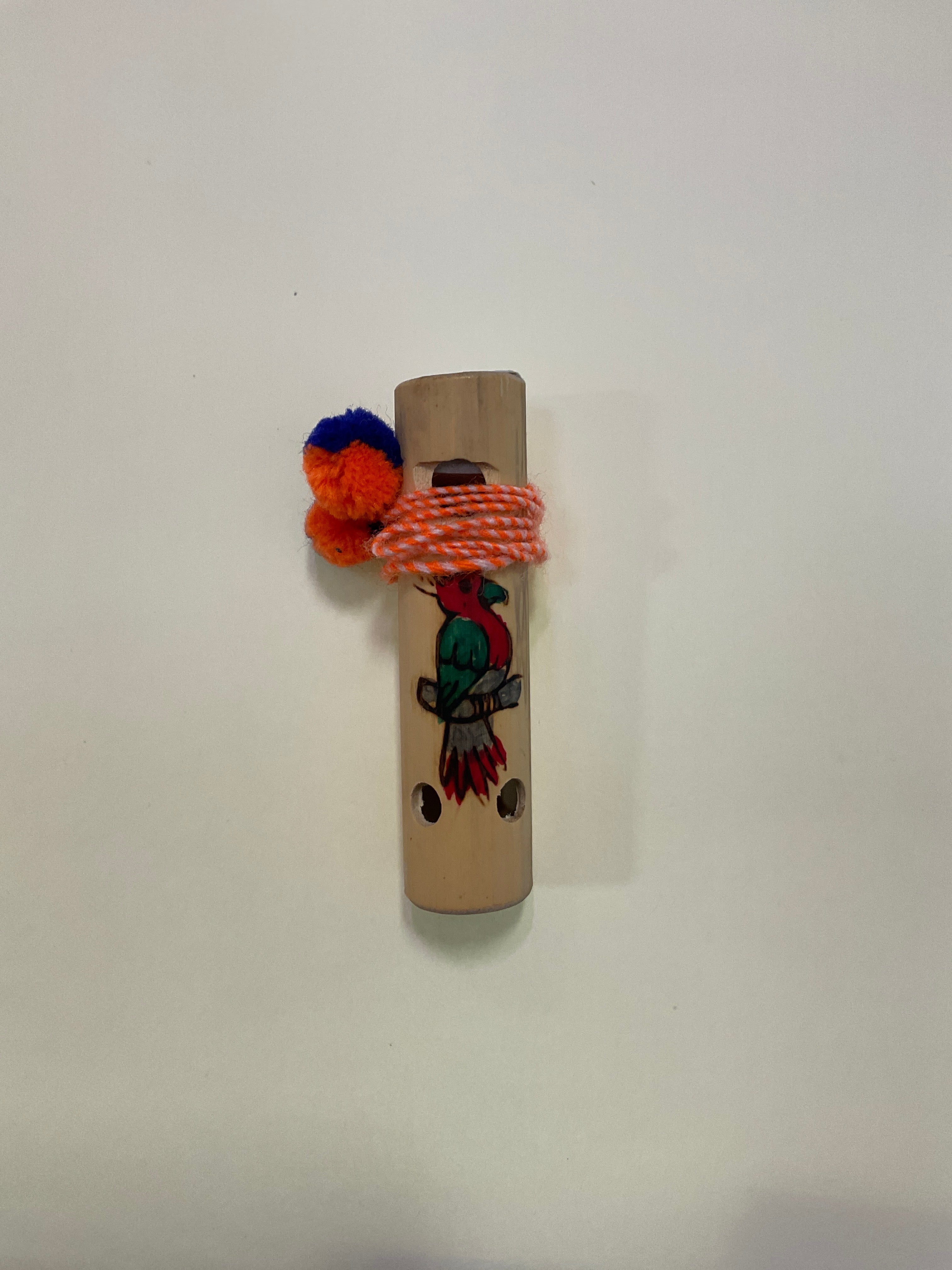 Bamboo Flute with Cord and Design