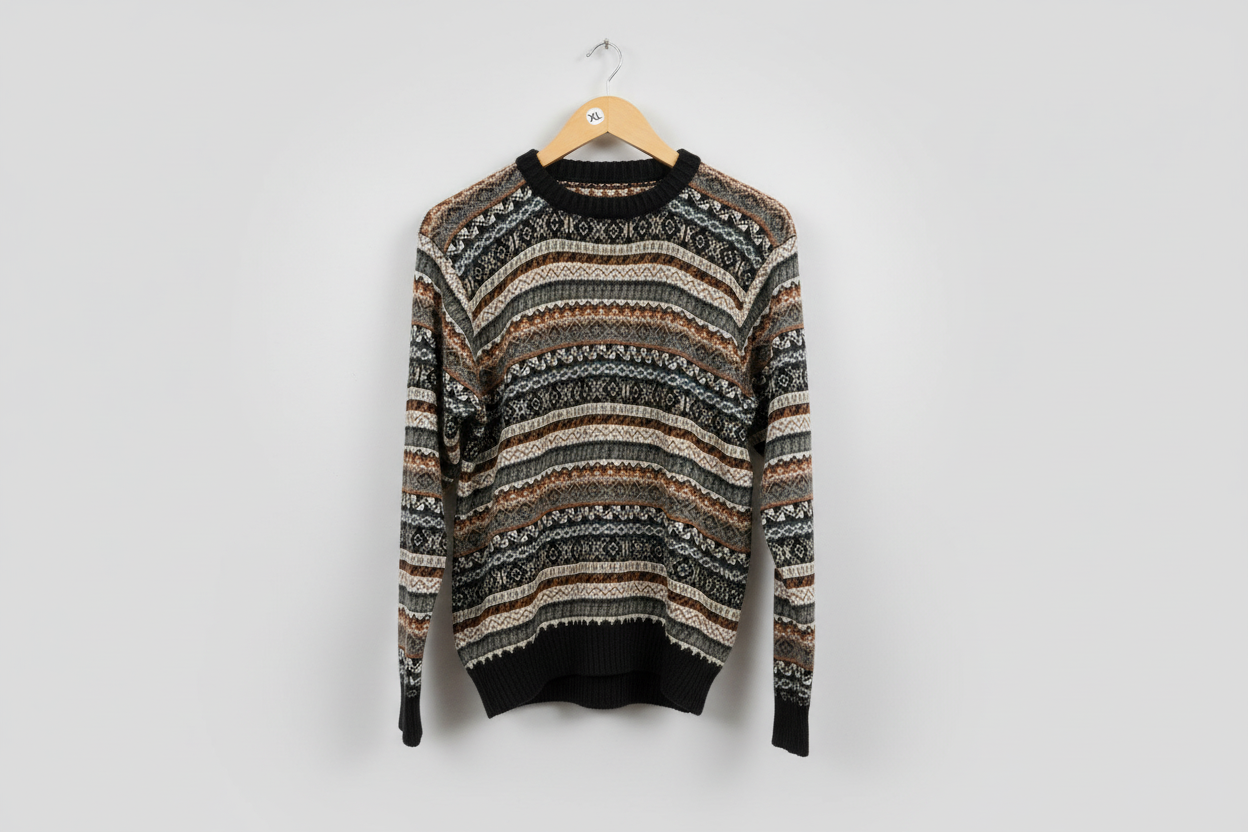 100% alpaca crewneck sweater