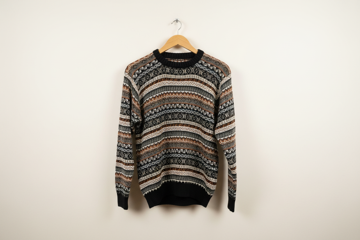 100% alpaca crewneck sweater