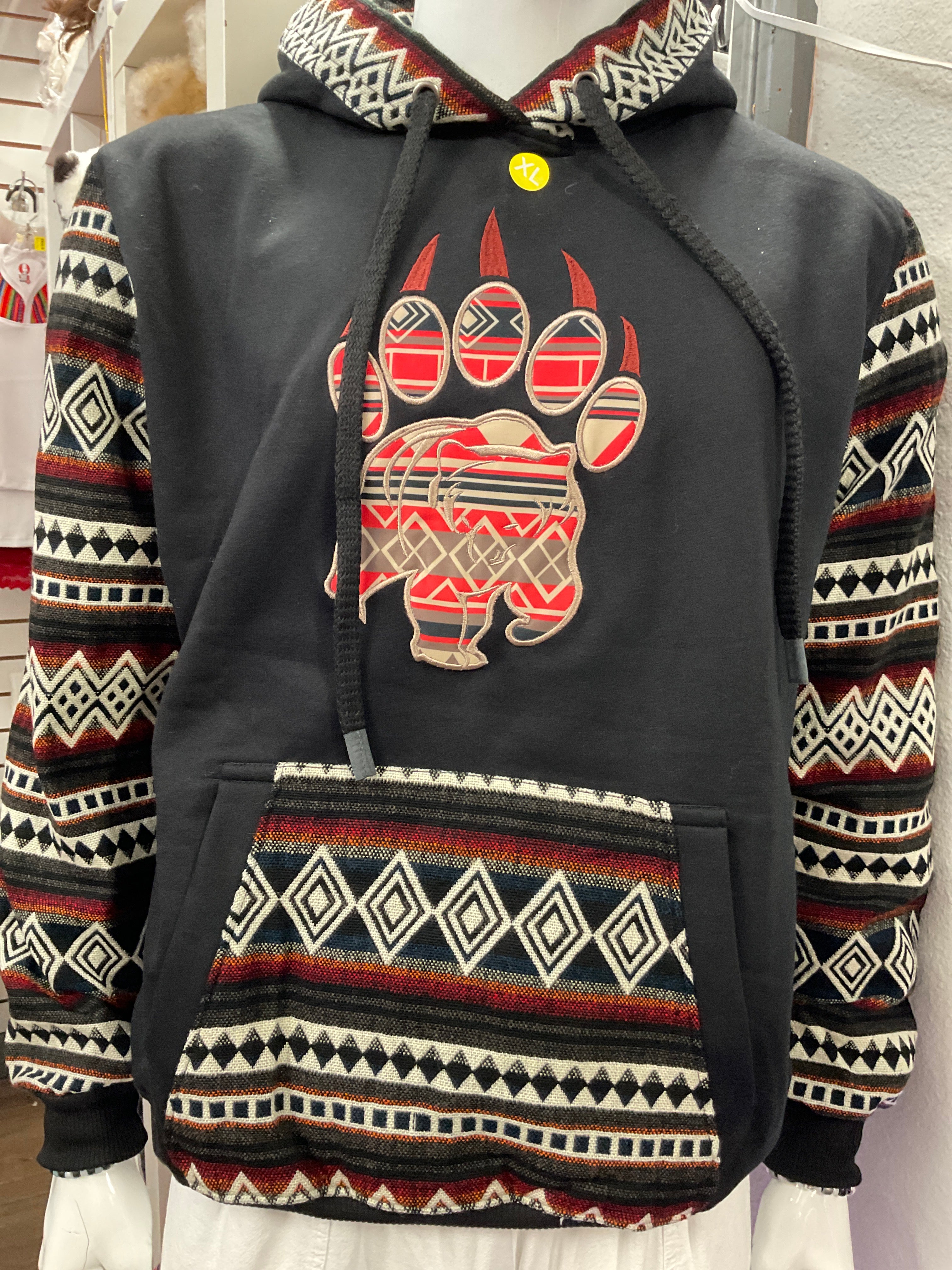 Unisex Native Hoodie with Andean Woven Accents