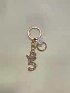 Rhinestone Gold Plated Keychain