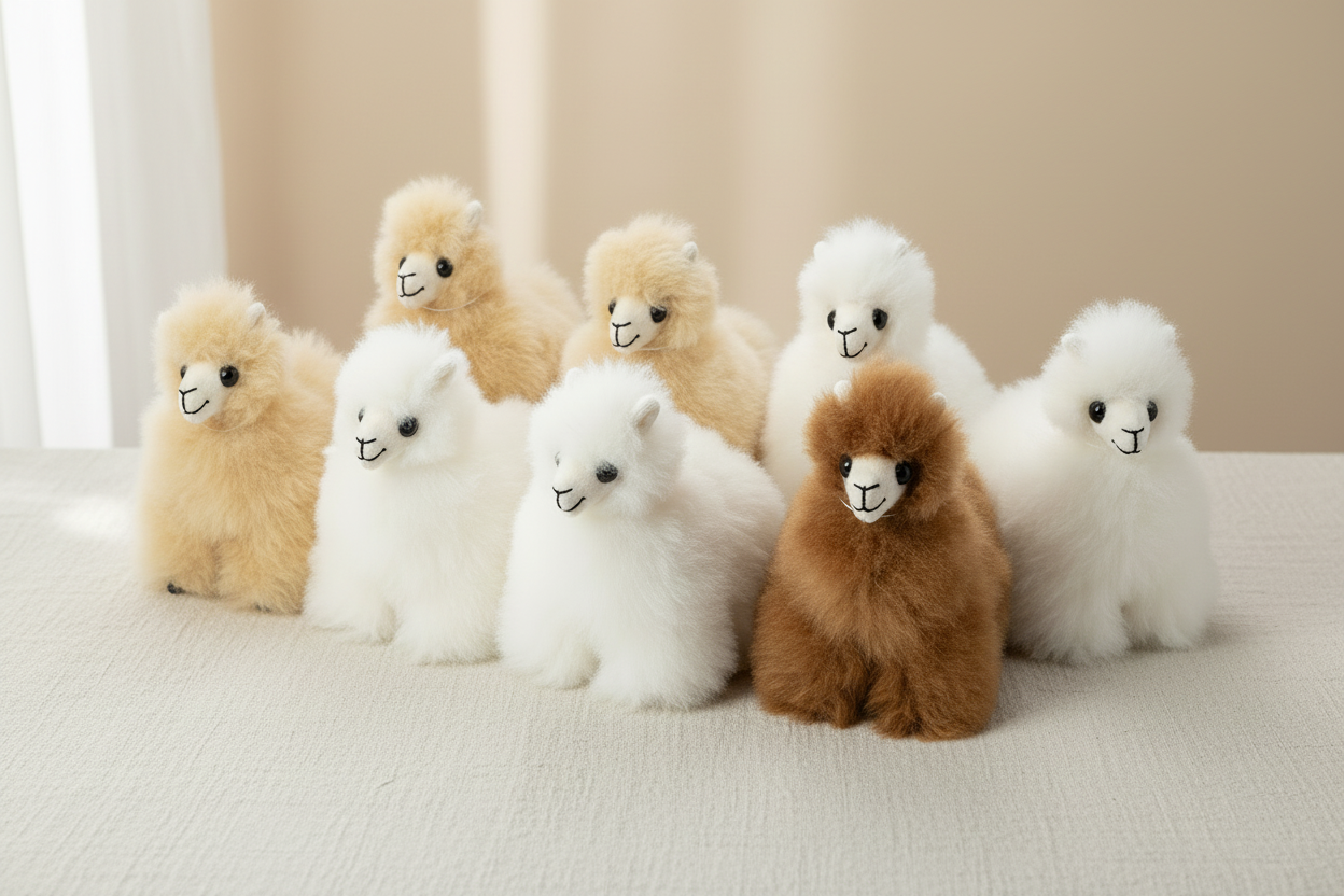 Kusi Friends Llama — 5" Baby Alpaca Fur Stuffed Animal