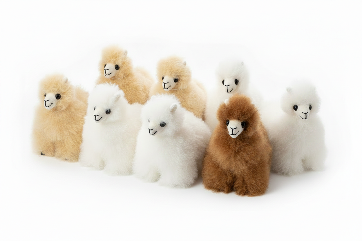 Kusi Friends Llama (12cm) - Baby Alpaca Fur Animal