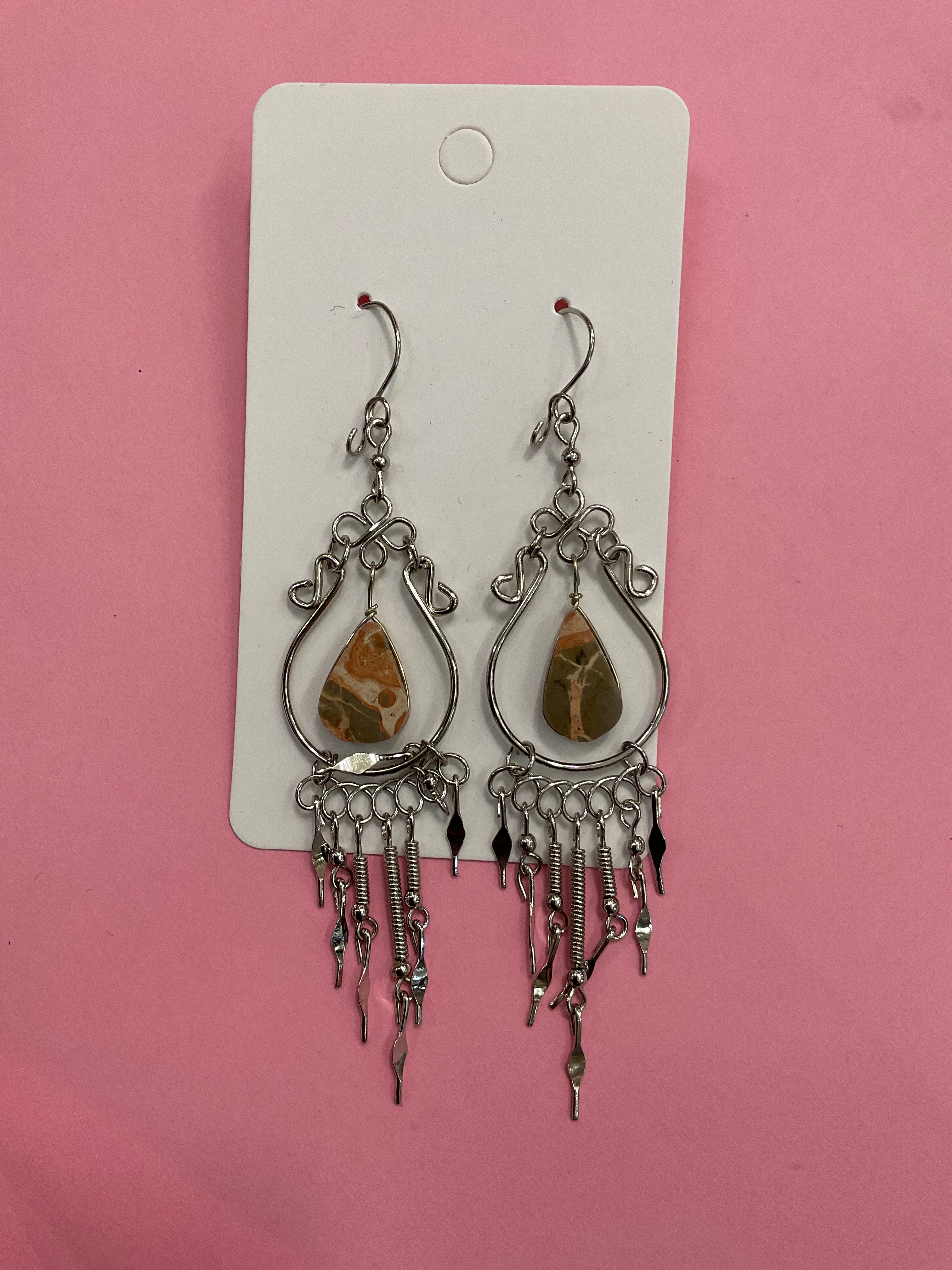 Peruvian Artisan Mineral Stone Earrings