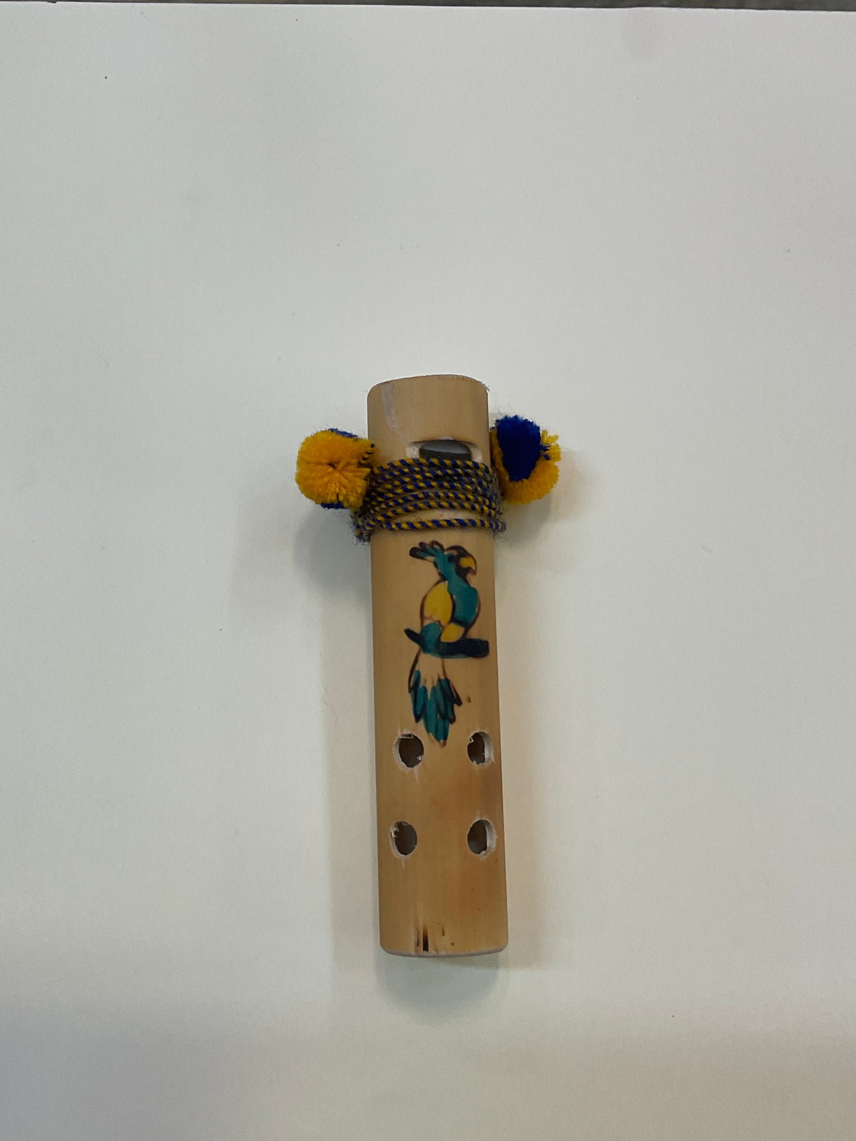 Bamboo Flute with Cord and Design