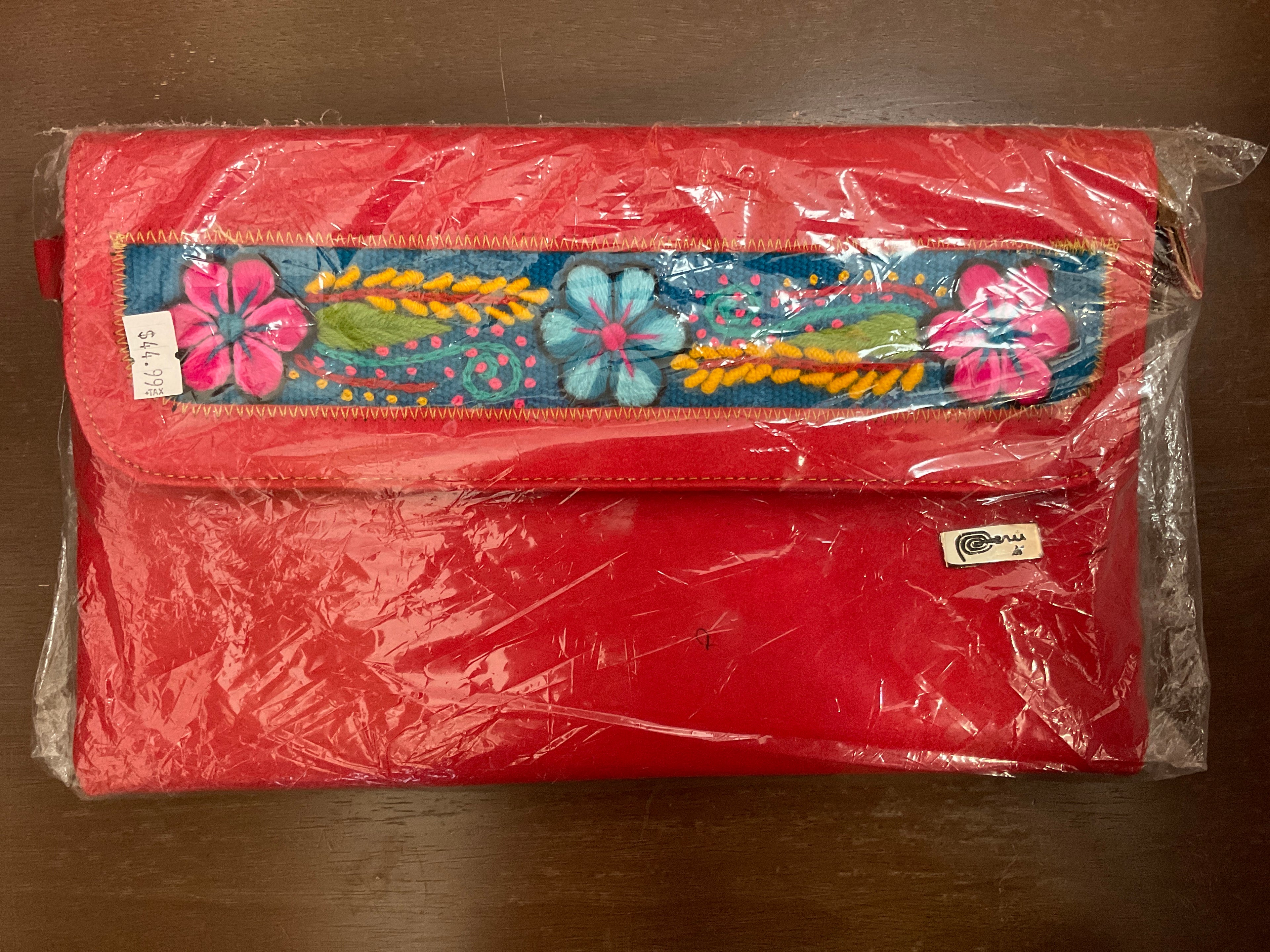 Hand-made embroidered Purse