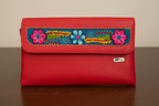 Suede Hand-made embroidered Purse