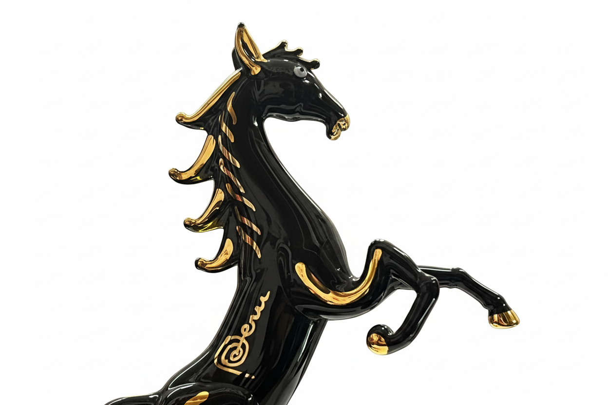 Caballo de vidrio soplado