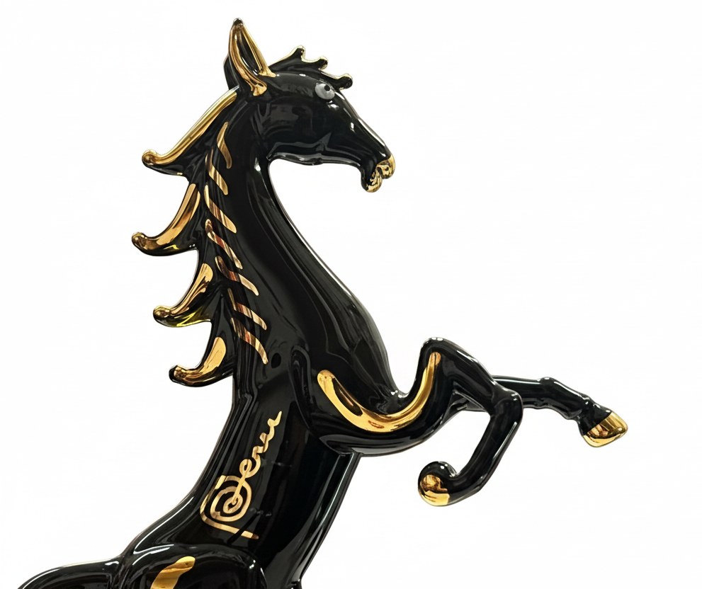 Caballo de vidrio soplado