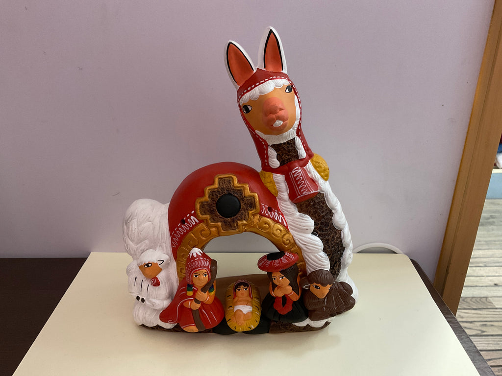 Ceramic Llama Peruvian Nativity