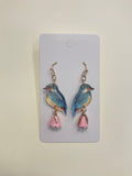 Bluebird Resin Dangle Earrings