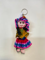 Peruvian Folk Art Doll Keychain