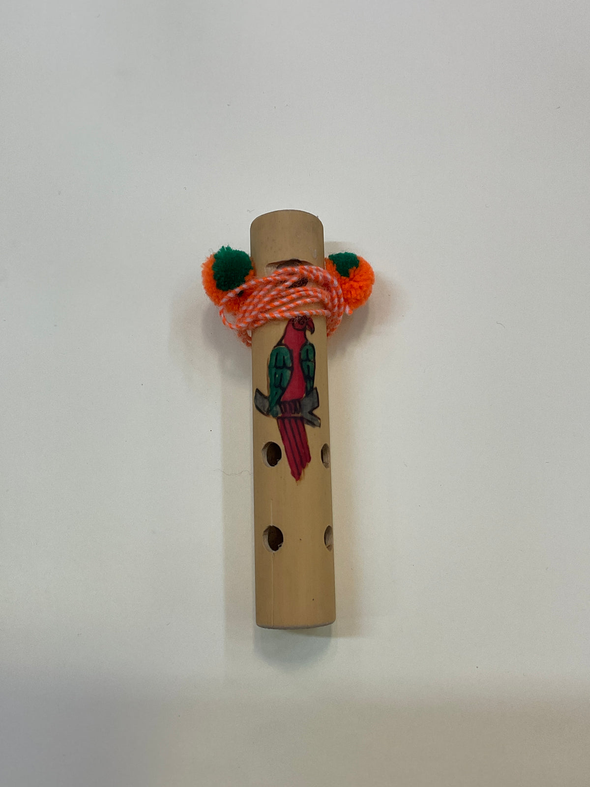 Bamboo Flute with Cord and Design