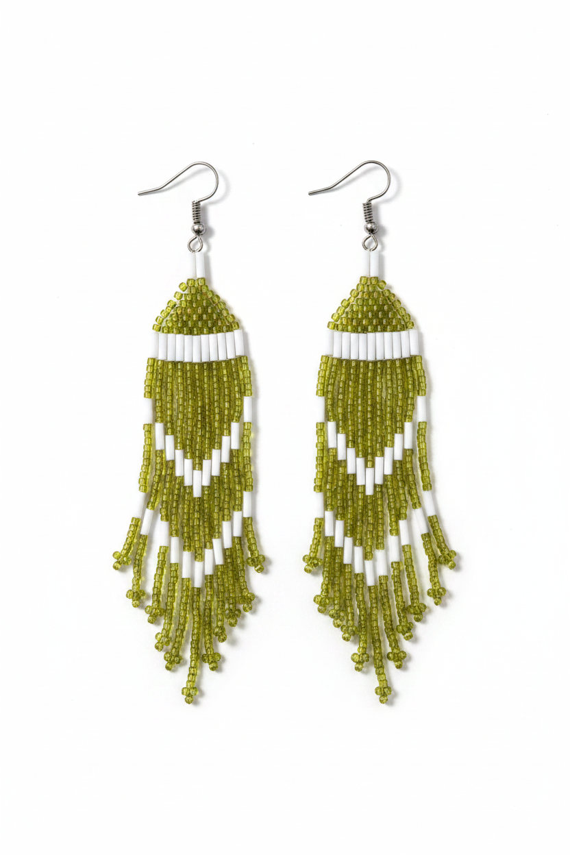 Beaded Fringe Earrings