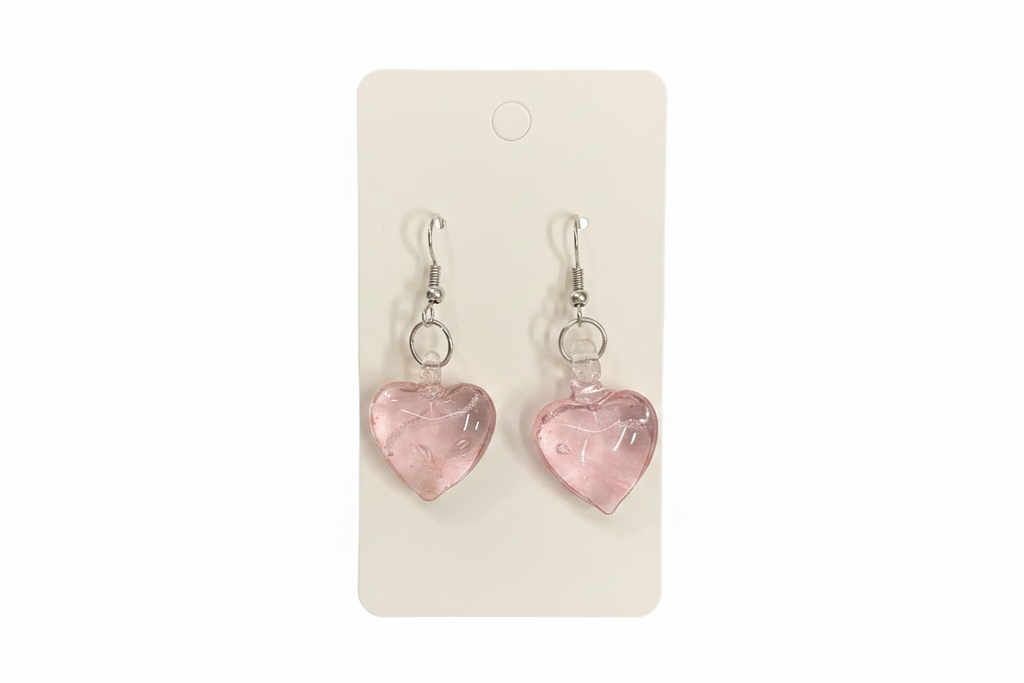Pendientes de Corazón de Cristal de Murano