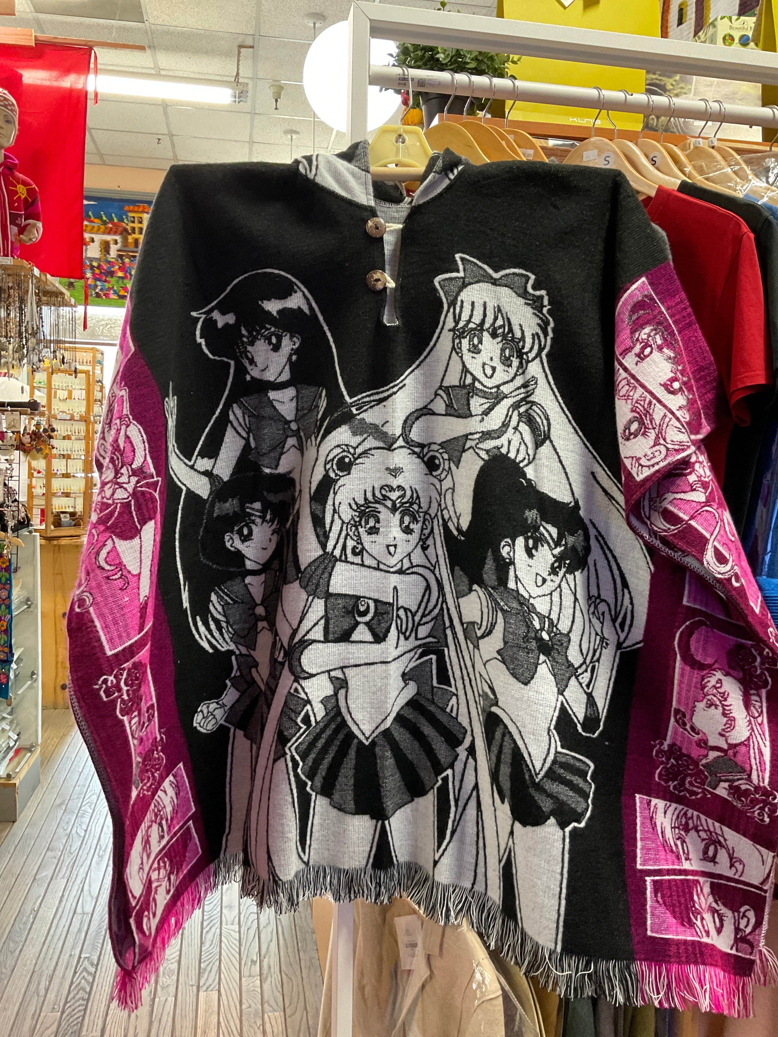 Alpaca Wool Poncho with Hood - Anime Collection - Moon Warrior Princess 1