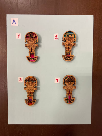 Wood Magnets with Andean Textiles