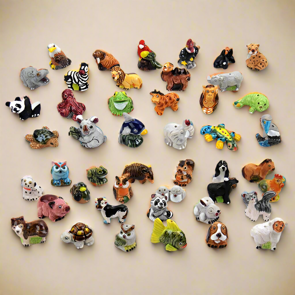 Mini animales de cerámica