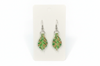 Pendientes de hoja de cristal de Murano