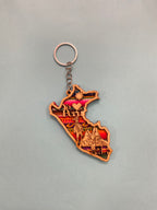 Peru Country Shaped Keychain